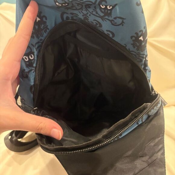 Haunted Mansion Blue Wallpaper Chest Sling Bag Travel Daypack Unisex NEW - Picture 5 of 6